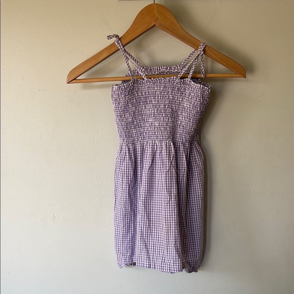 Ralph Lauren Girls 4T Purple Cotton Tank Dress Preppy Coastal Summer Style